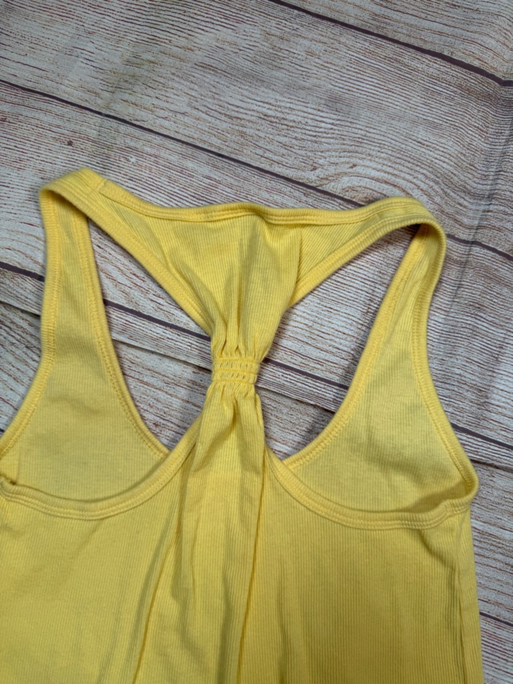 Butter Yellow Ribbed Racerback Tank Sun Dress - Picture 6 of 6
